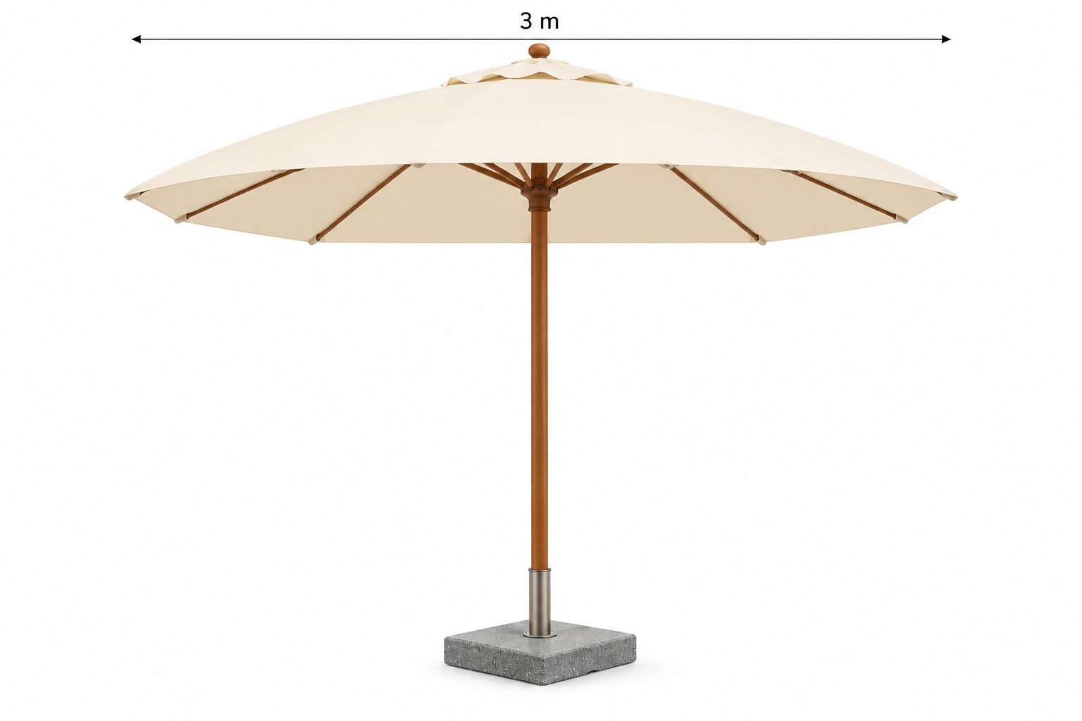 Sonnenschirm 3x3 m beige